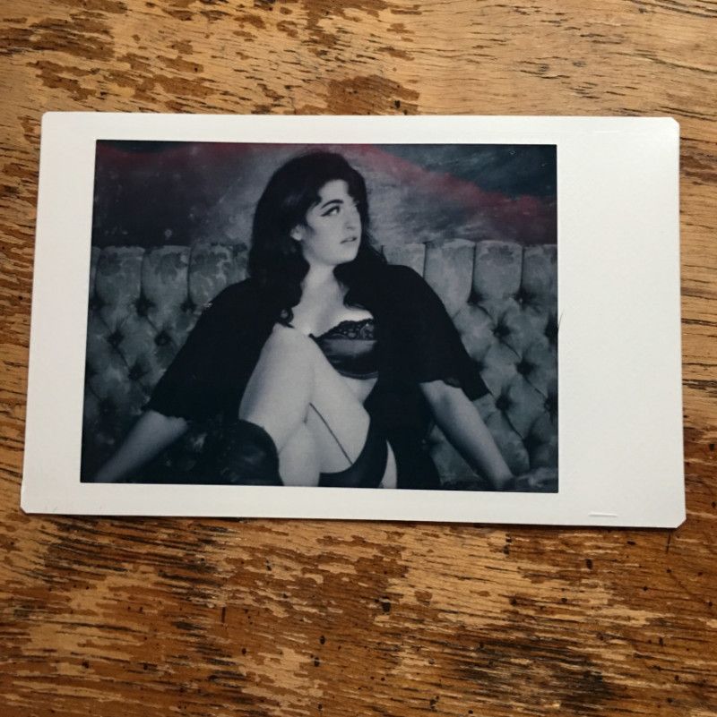 Casting Couch Lingerie Pin Up Polaroid