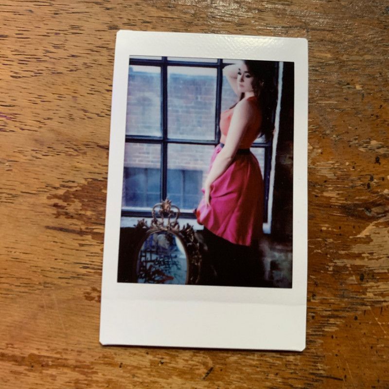 Silk Dress Editorial Pin Up Polaroid