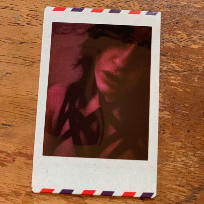 Strappy Black Lingerie Selfie Polaroid