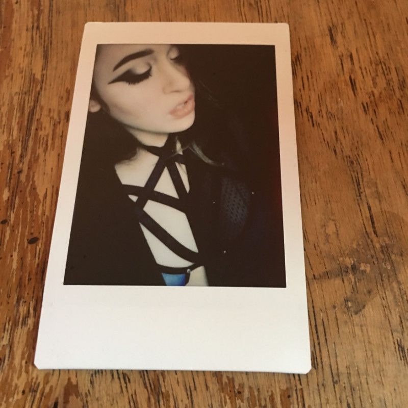 Moody Strappy Black Lingerie Polaroid