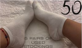 SALE OF 5 PAIRS OF USED STOCKINGS