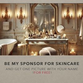 be my SPONSOR for SKINCARE