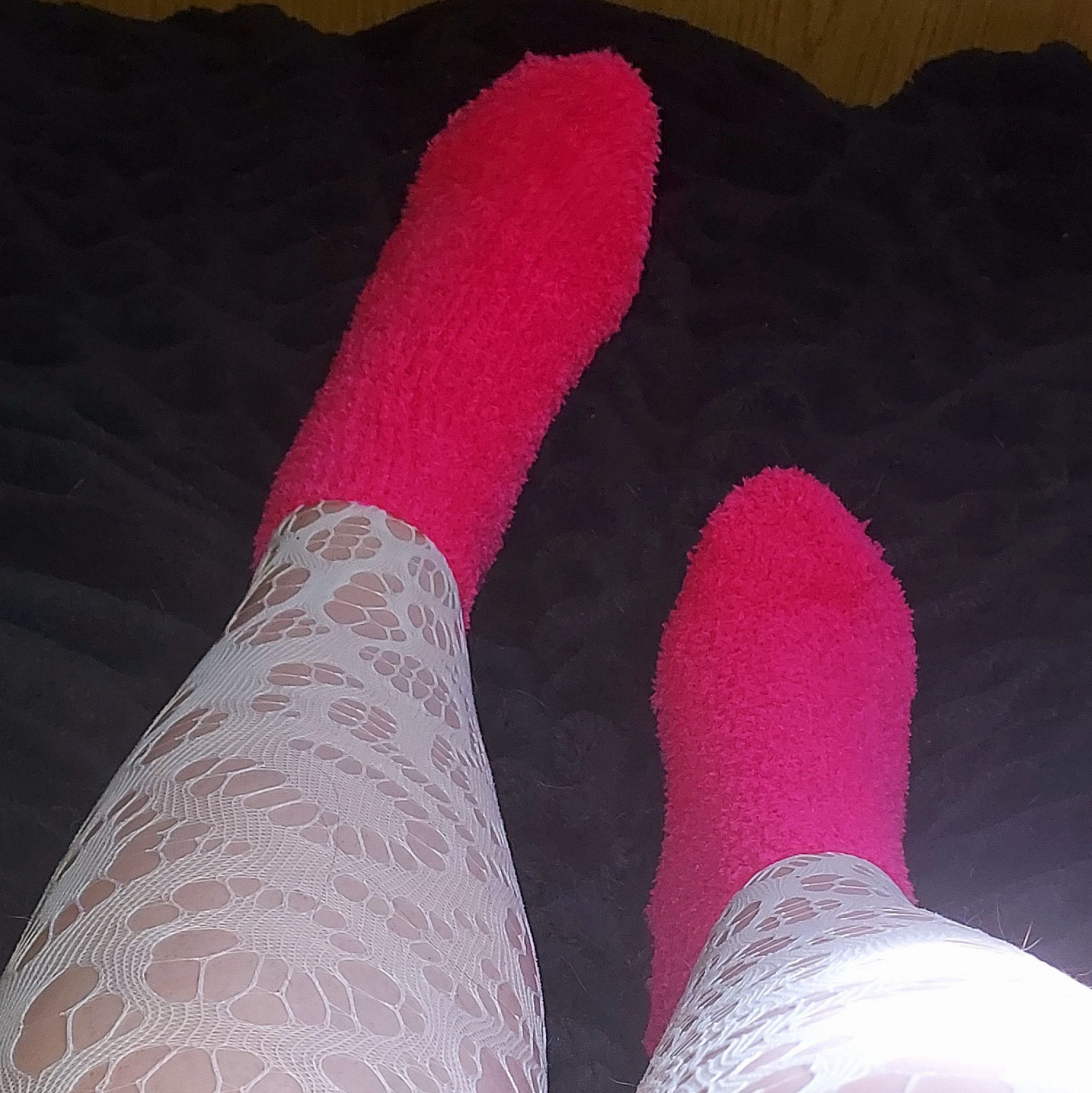 Fuzzy Pink Socks