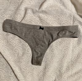 Worn Panties Grey Cotton OLD STAINED