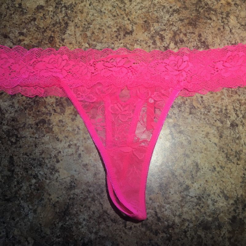 Pink Lace Thong