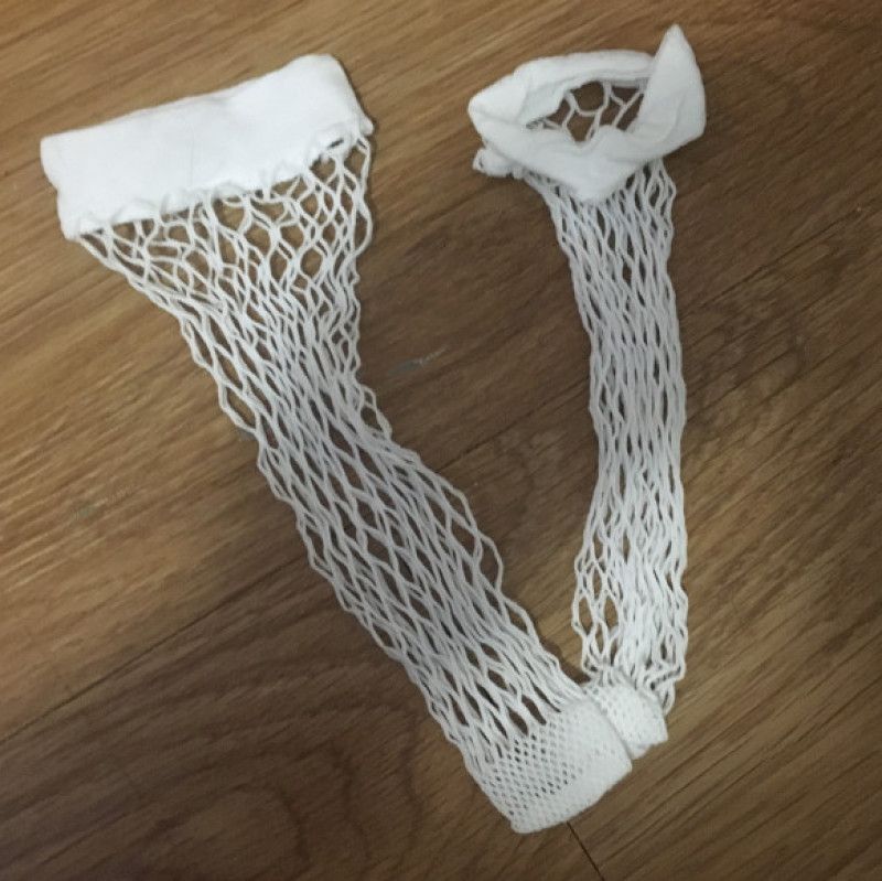 White Fishnet Socks