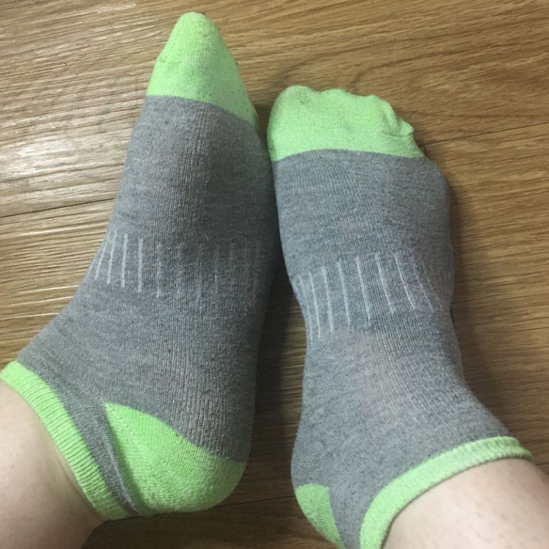 Grey and Green Socks