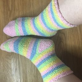 Fuzzy Pastel Socks