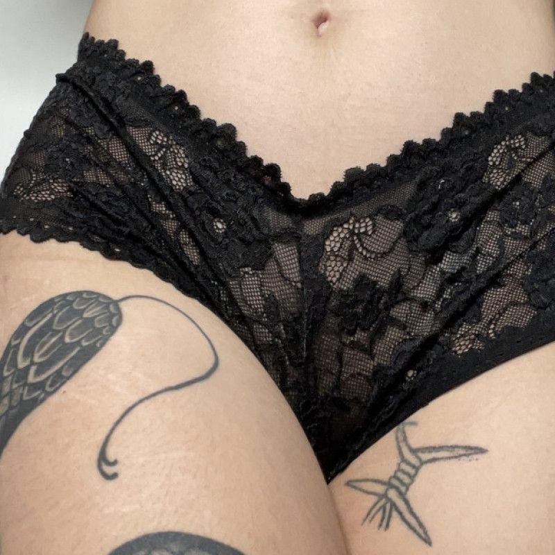 Black Lace Boyshort Panties