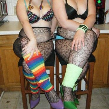 Chubby Cuties in Pantyhose and Heels