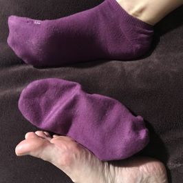 Purple cotton ankle socks