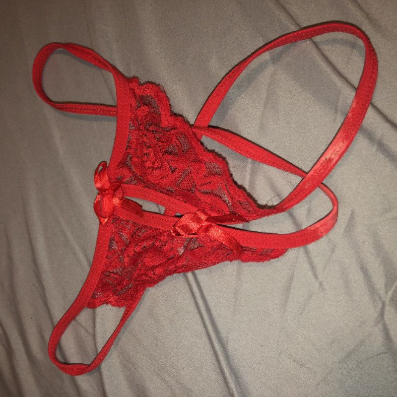 Red Crotchless Panties