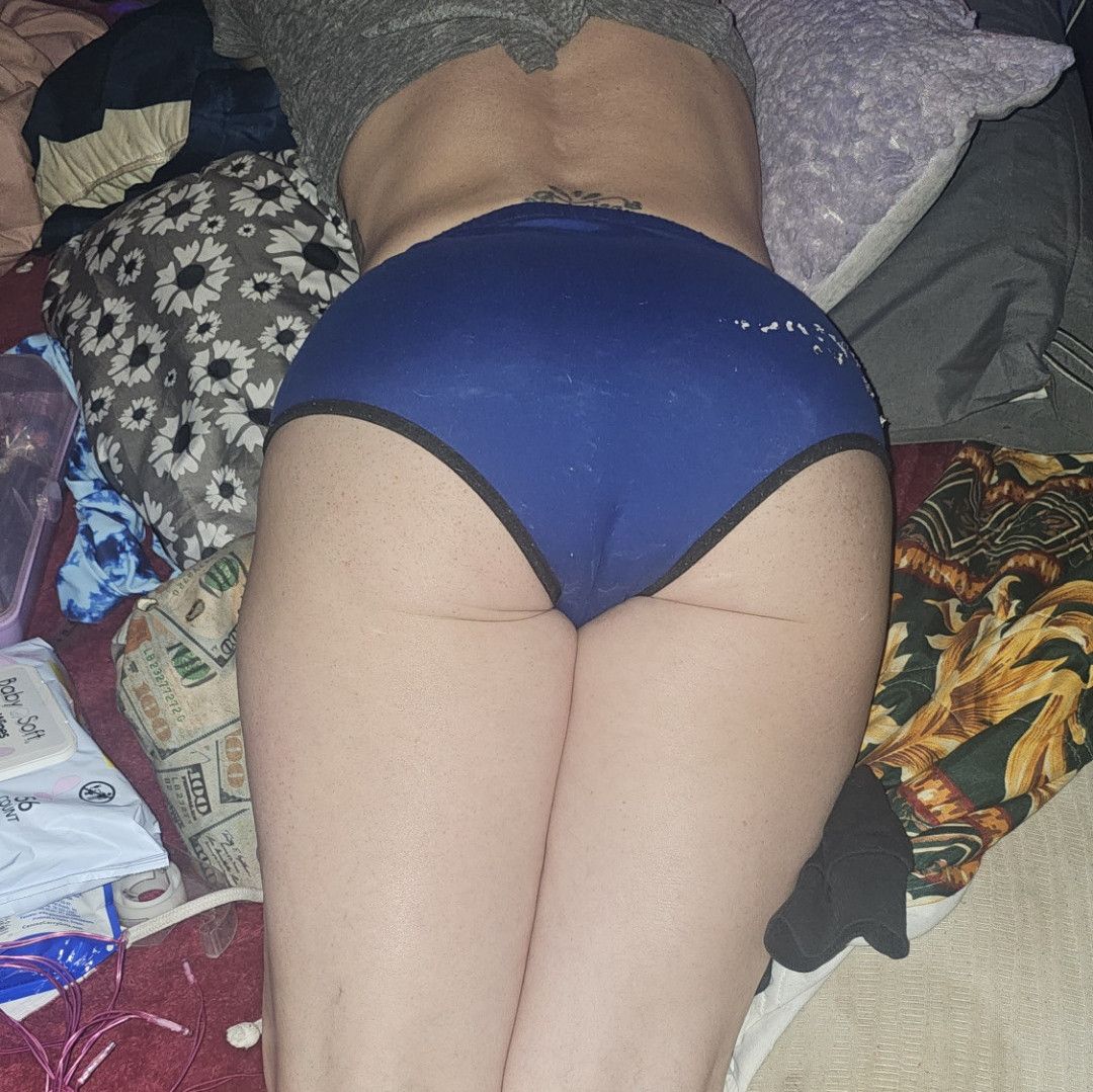 Blue DADDYS LIL FUCKTOY BOOTY SHORTS