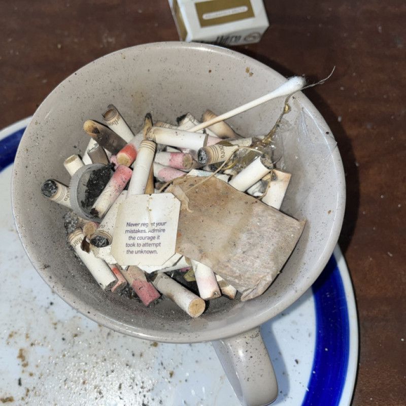 ASH TRAY CONTENTS