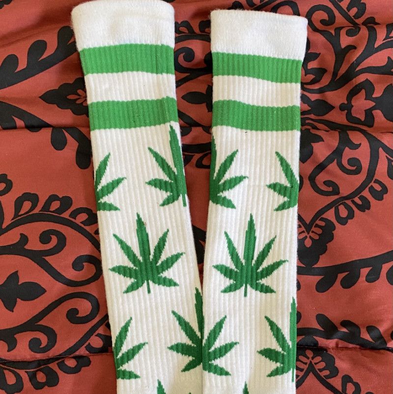 Knee High Marijuana Socks