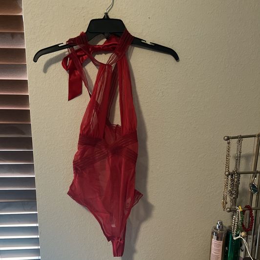 Sexy Red One Piece with Bow in Back