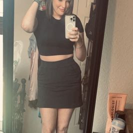 Used Black Mini Skirt