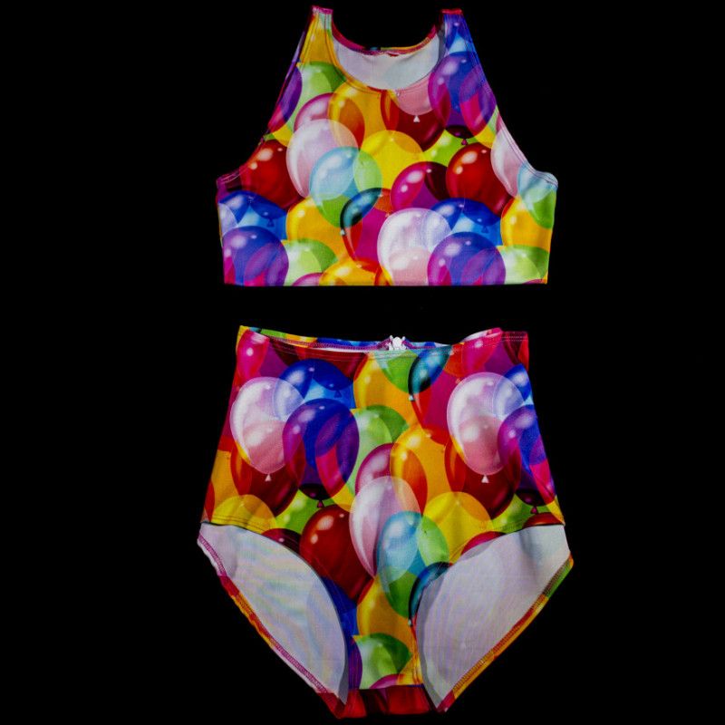 Balloons Printed Crop Top n Panty set