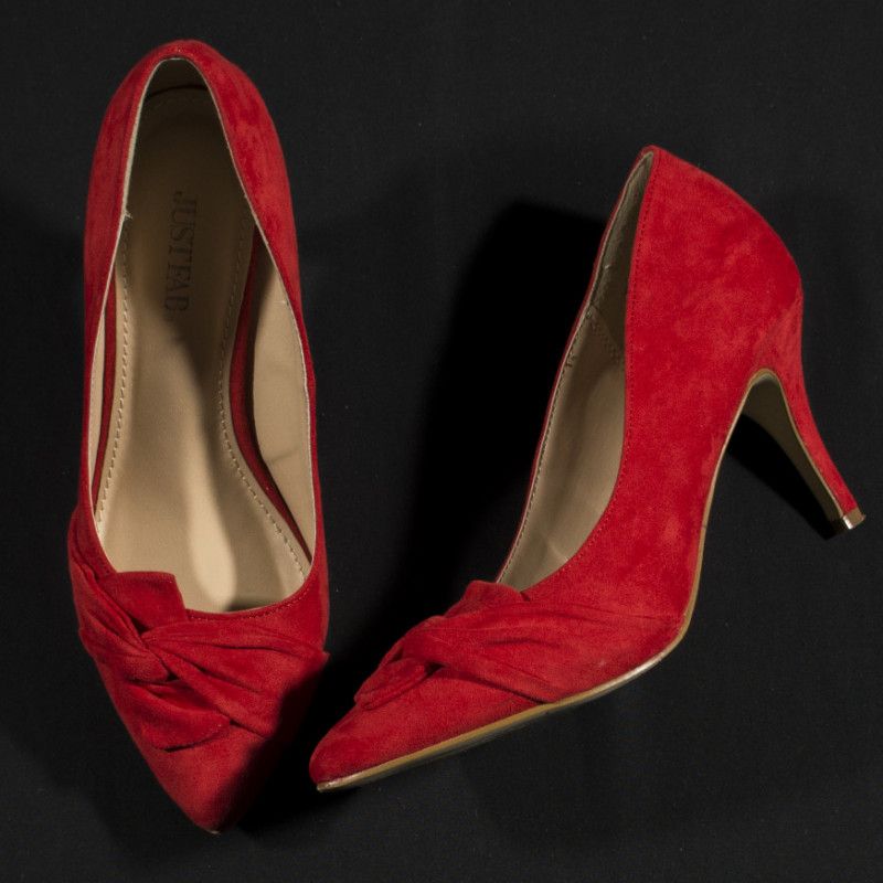 Red Velvet High Heels