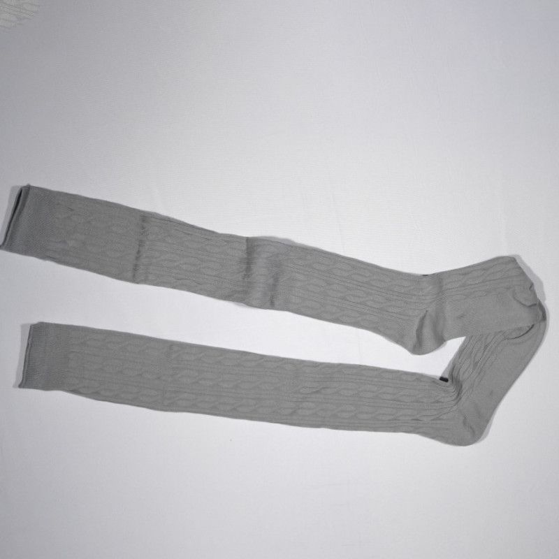 Grey over the knee coton socks