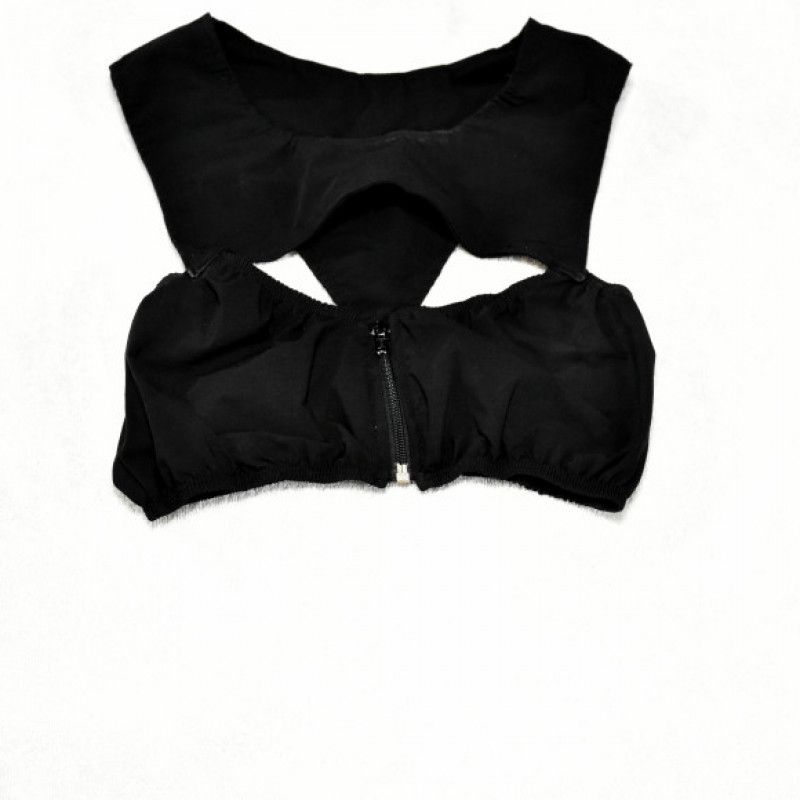 Crop Top With Zip Up Front