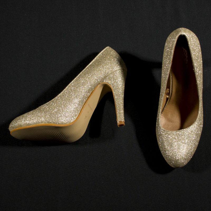 Glittery Gold High Heels