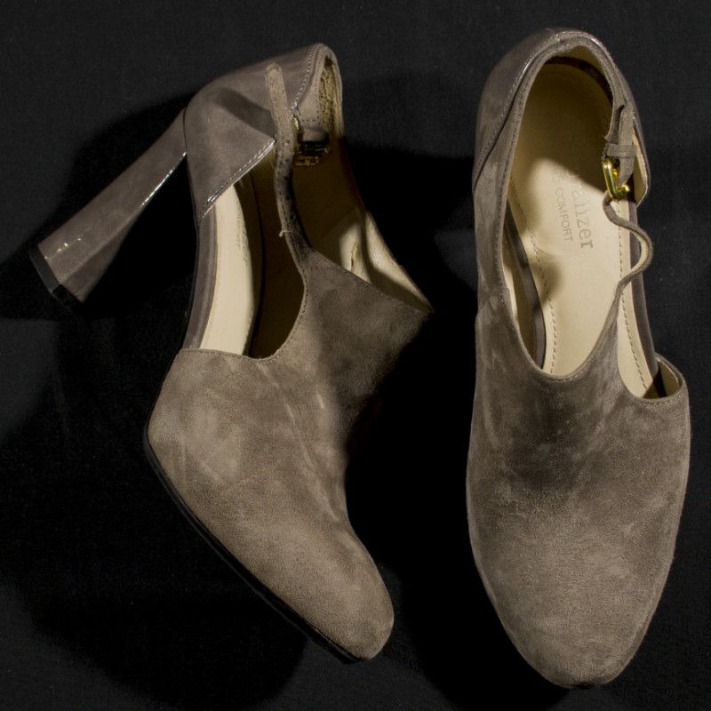 Grey Velvet High Heels