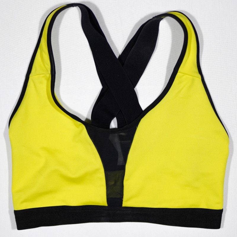 Yellow sport bra