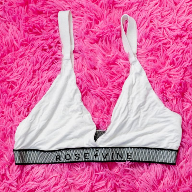 white silky coton bralette