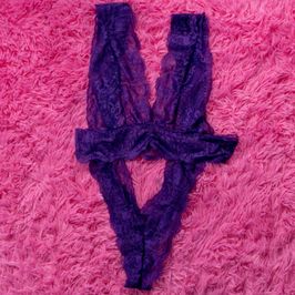 purple lace teddy