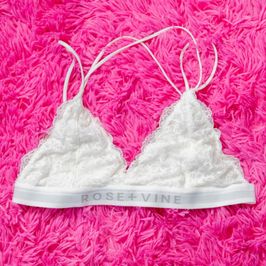 white lace bralette