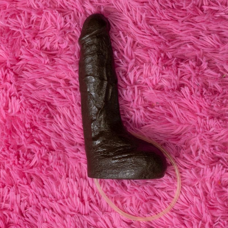 8inch Dark Squirting dildo VacULock