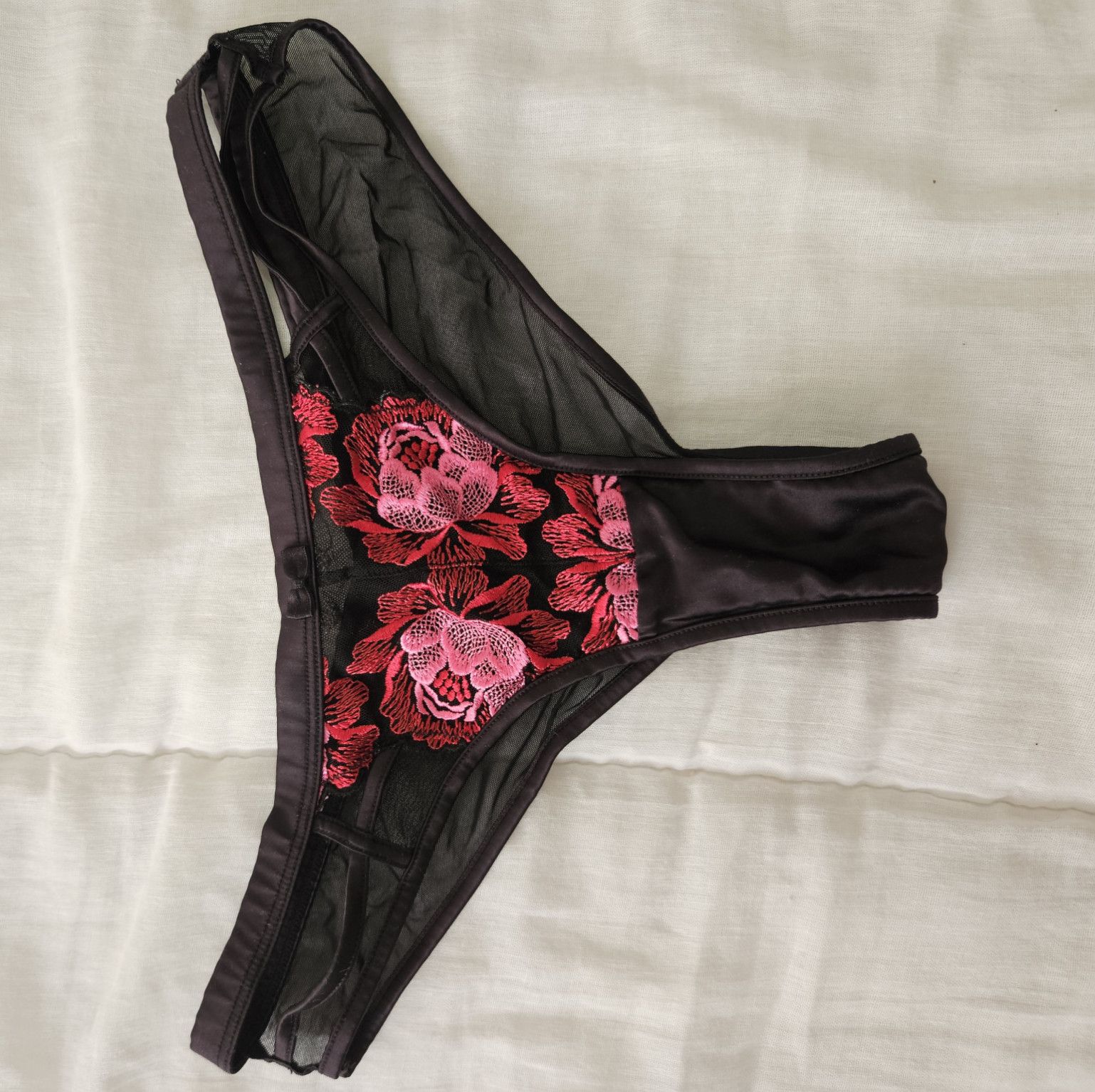 Sheer Floral Print Panties