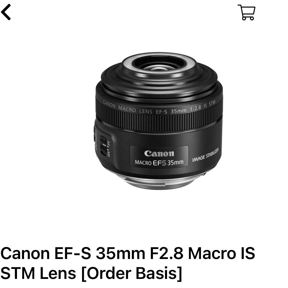 Canon EFS 35mm F28 Macro IS STM Lens