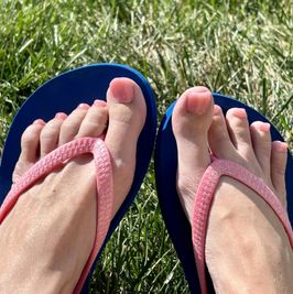 Bare foot in the grass