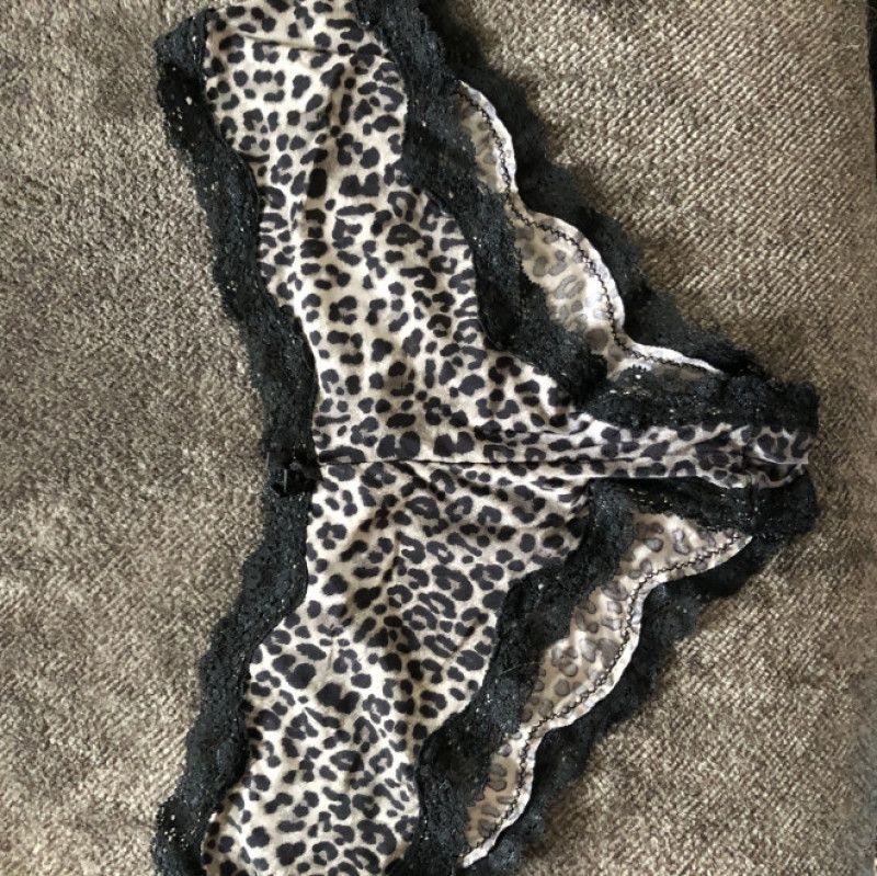 Very worn VS leopard lace bikini brief