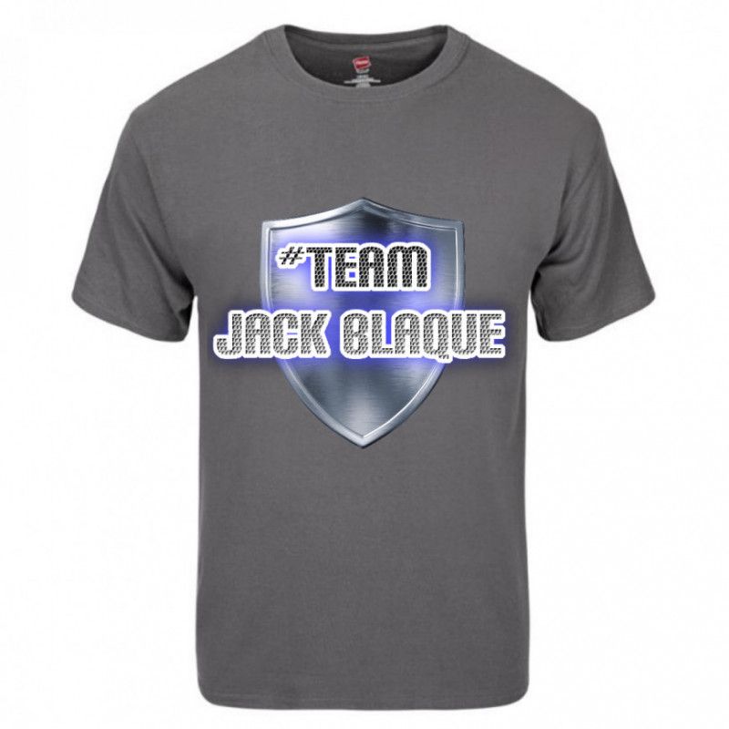 Team Jack Blaque logo mens t shirt Grey