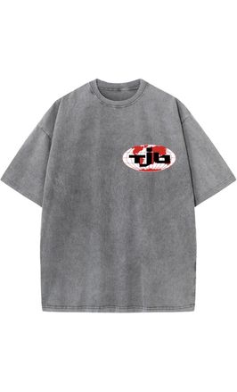 TJB worldwide front pocket logo industrial work shirt GREY