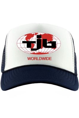 TJB worldwide logo trucker hat NAVY