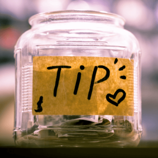 Tip me! Just because or maybe for a specific reason