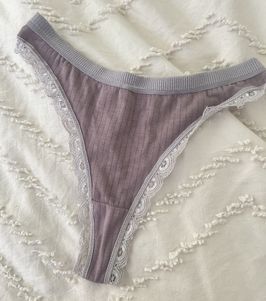 Cotton Lace Thong