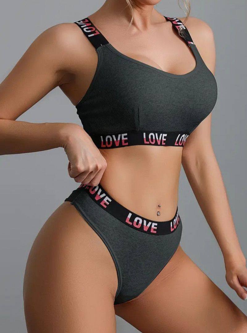 AthleticInspired 2Piece Lingerie Set