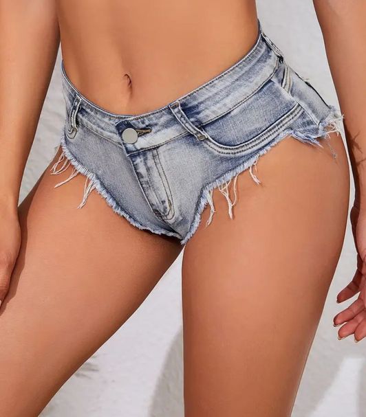 Flirty Stretchy Denim Shorts for Women  Sexy Cheeky Fit