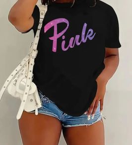 Fashionable Plus Size Gradient Print T Shirt