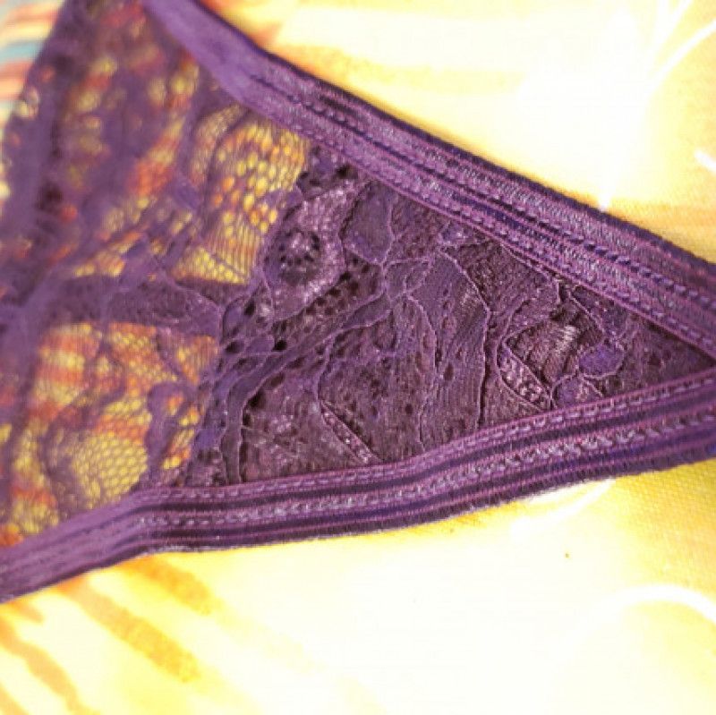 Feminine Delicate Purple Thong