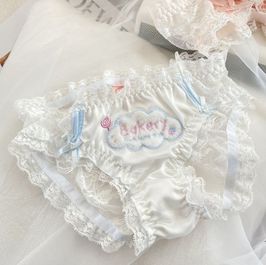 Baby Blue Embroidery Lace Panty