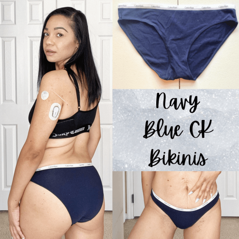 Calvin Klein Navy Blue Cotton Bikini