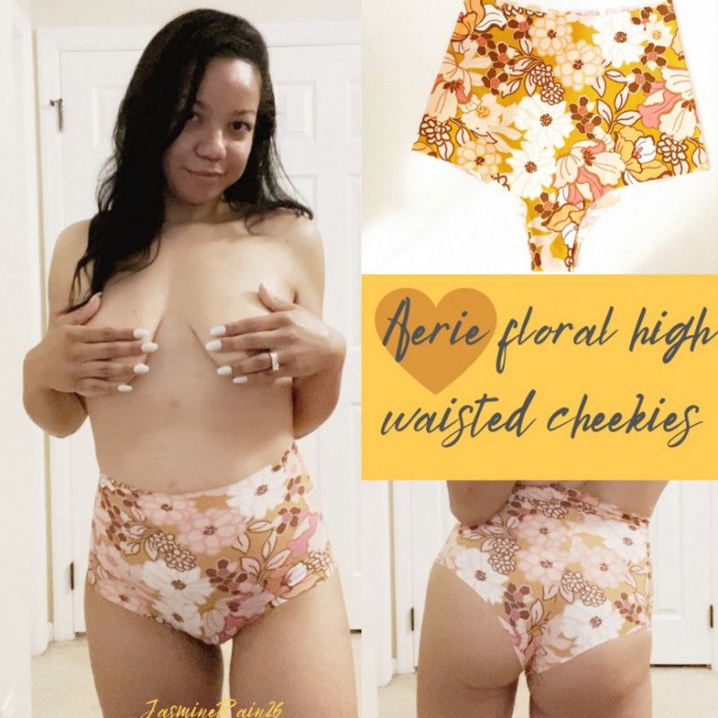 Aerie Floral High Waisted Cheekies