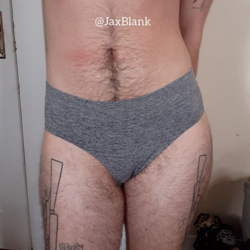 Gray Panties: Custom Worn Panties