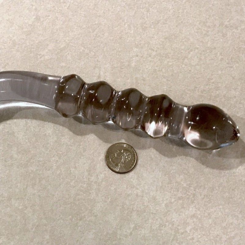 Glass Dildo Ribbed